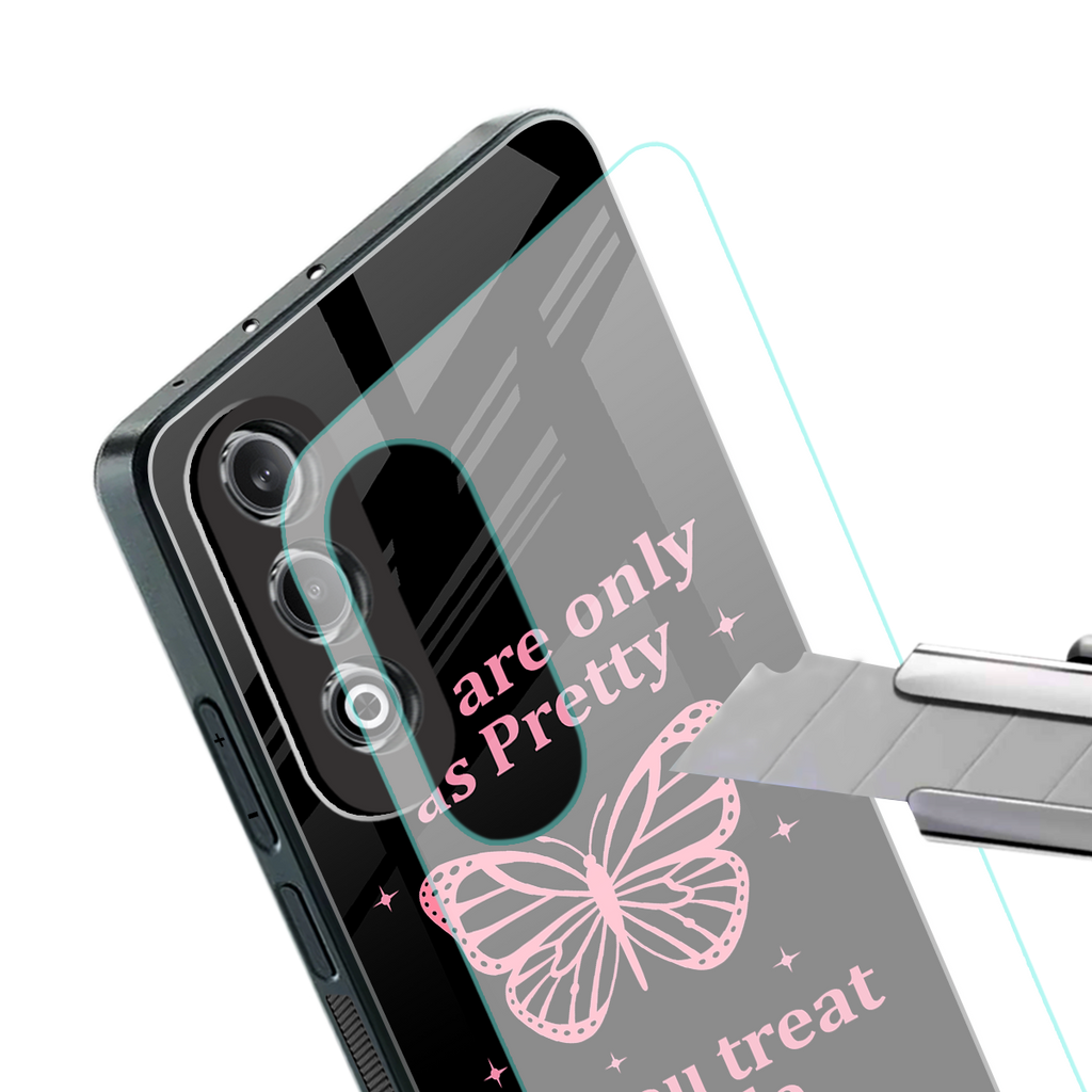 as pretty as you treat people back phone cover | glass case for oneplus nord ce 4