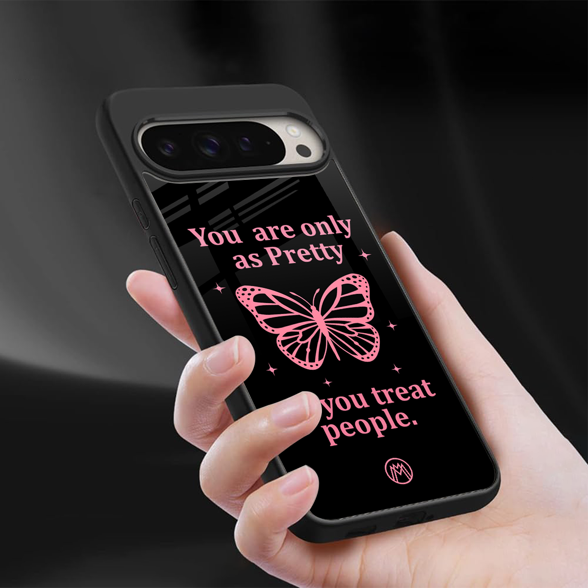 as pretty as you treat people back phone cover | glass case for google pixel 9 pro