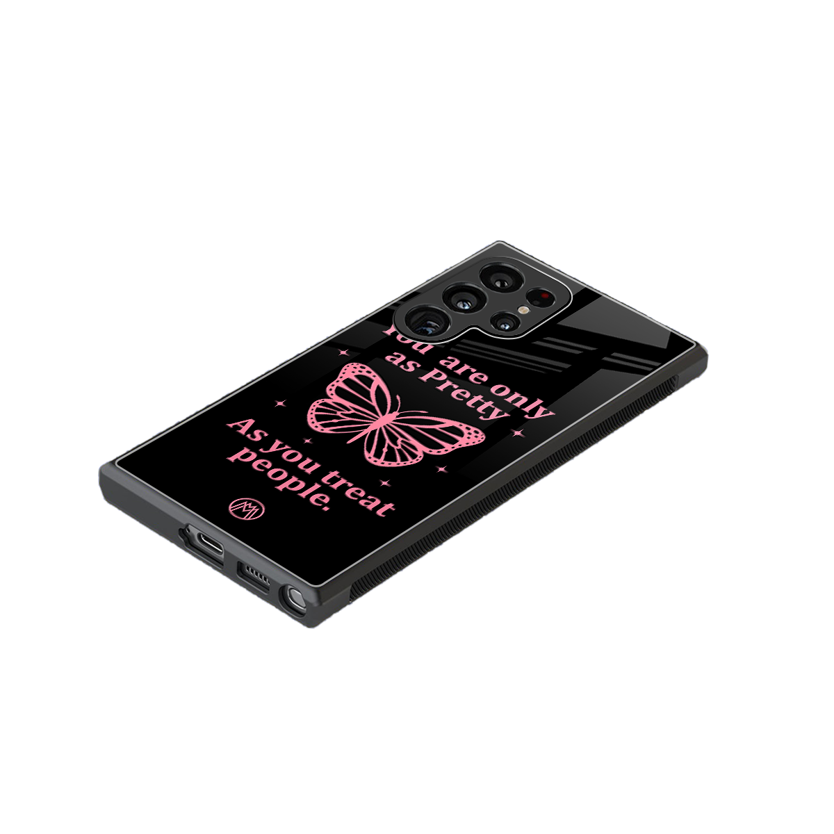 as pretty as you treat people back phone cover | glass case for samsung galaxy s23 ultra