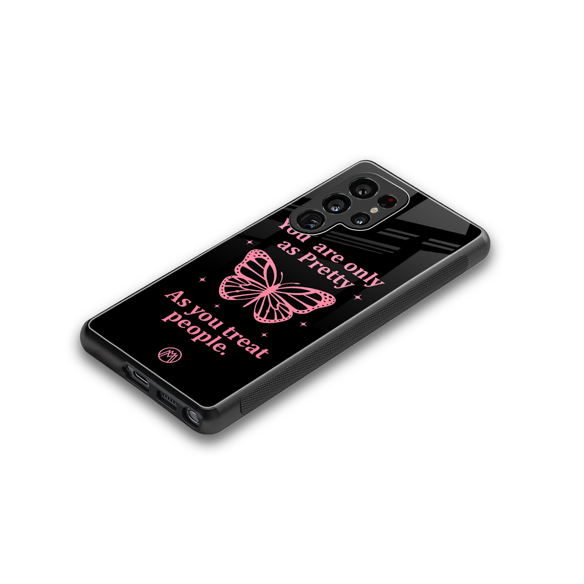 as pretty as you treat people back phone cover | glass case for samsung galaxy s25 ultra