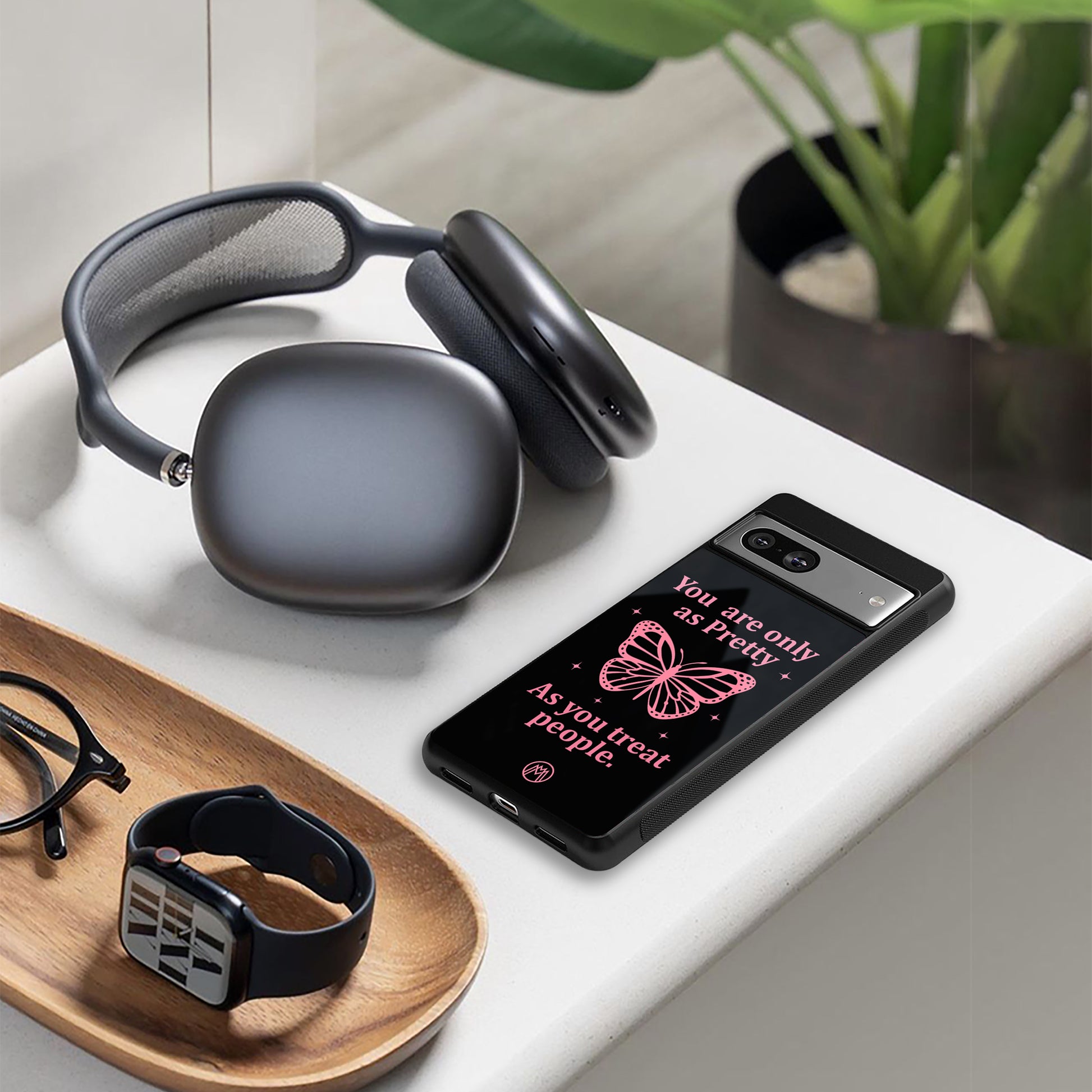 as pretty as you treat people back phone cover | glass case for iphone 15 plus