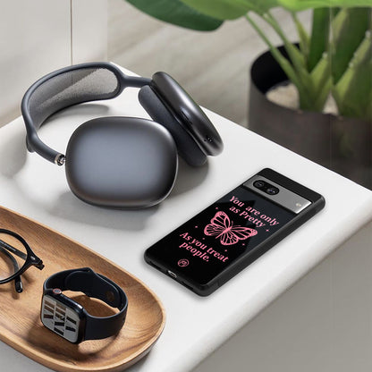 as pretty as you treat people back phone cover | glass case for google pixel 9 pro xl