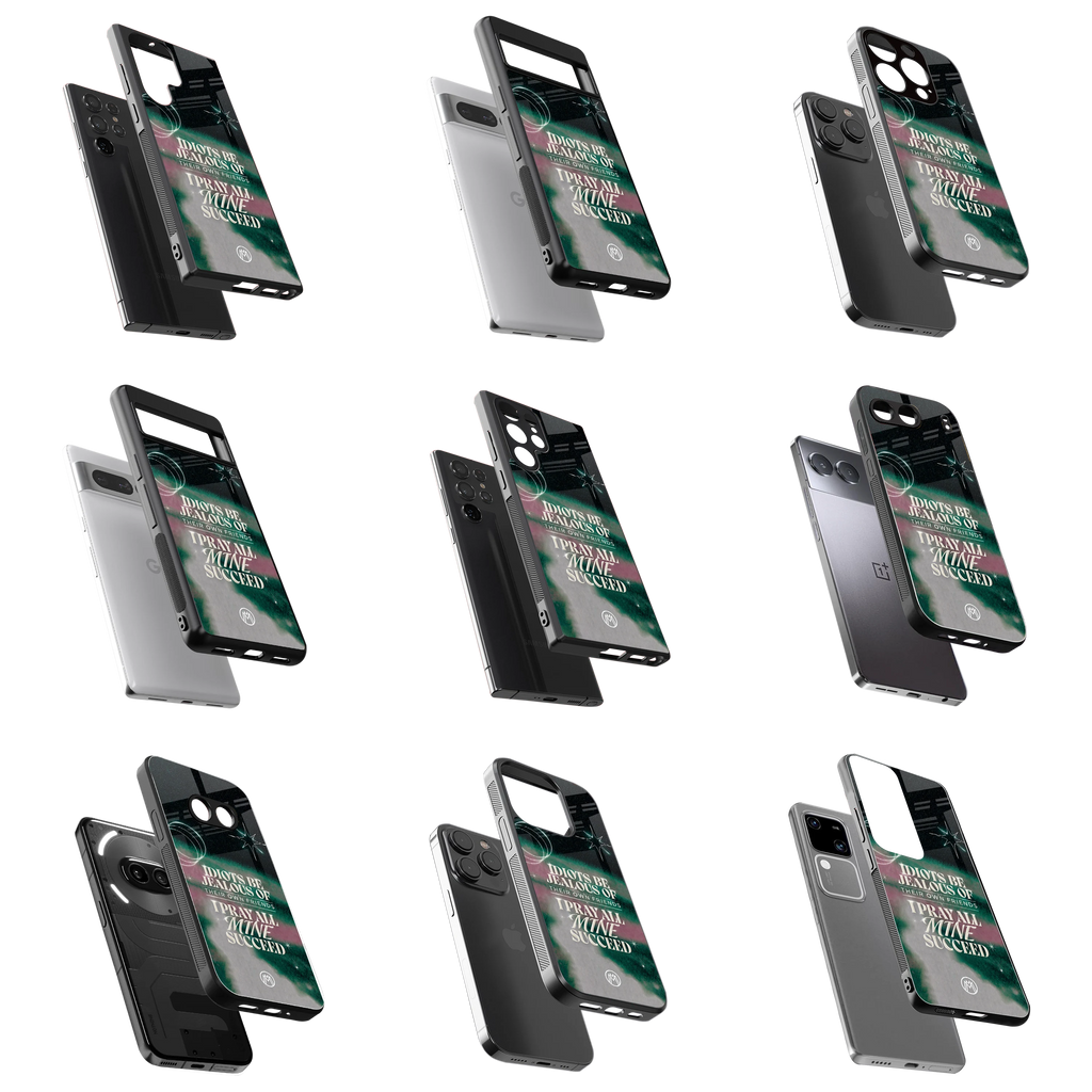 Durable Glass Back Mobile Case for iPhone, Samsung, OnePlus, Google Pixel, Redmi, Vivo, Oppo