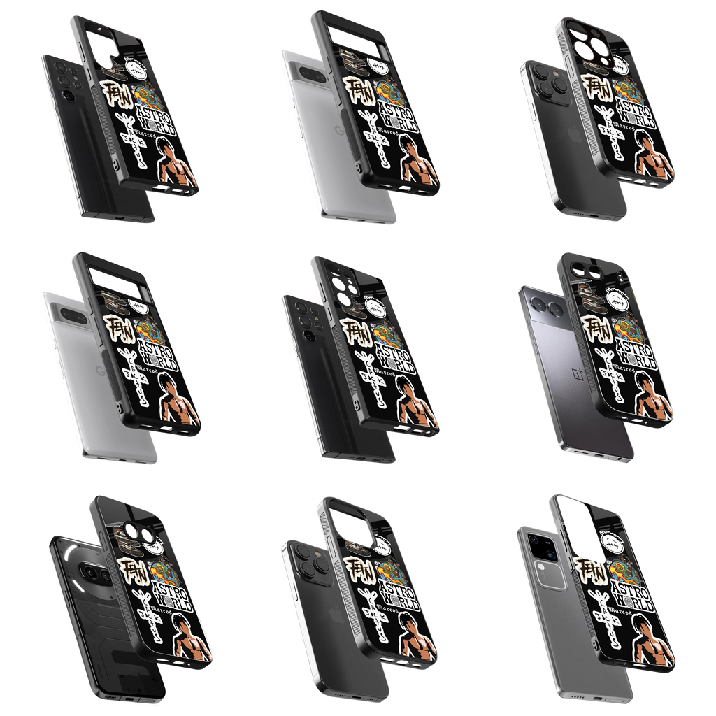 Durable Glass Back Mobile Case for iPhone, Samsung, OnePlus, Google Pixel, Redmi, Vivo, Oppo
