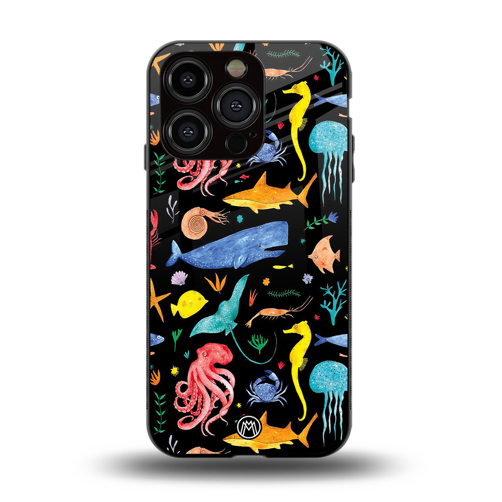 atomic ocean back phone cover | glass case for iphone 13 pro