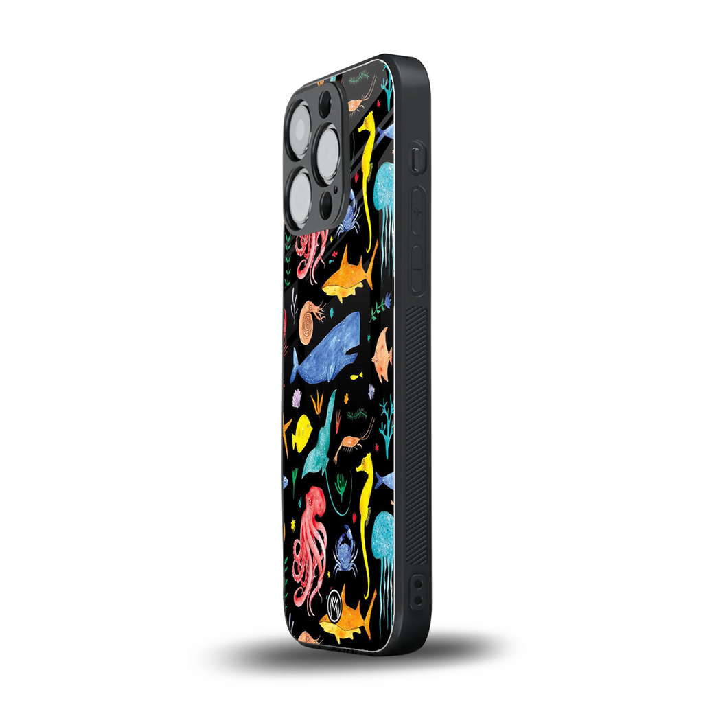 atomic ocean back phone cover | glass case for iphone 13 pro