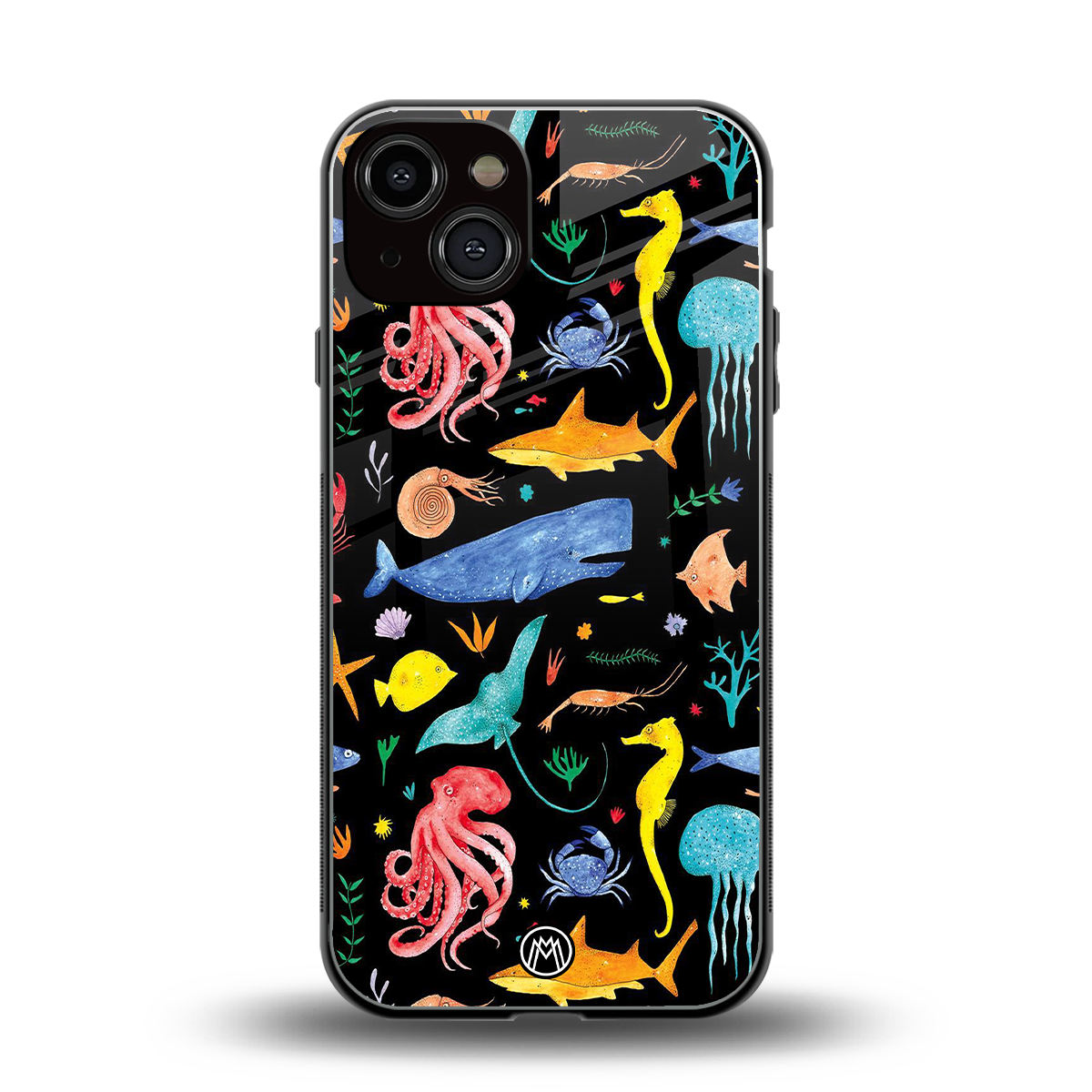 atomic ocean back phone cover | glass case for iphone 13
