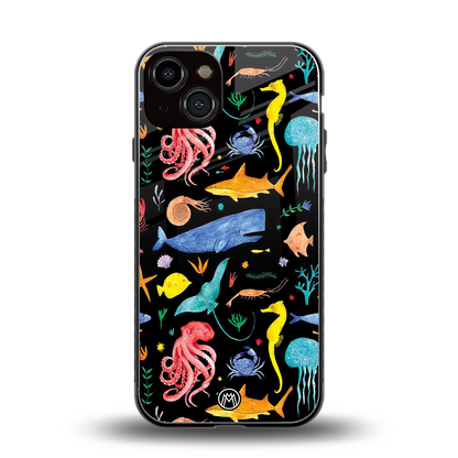 atomic ocean back phone cover | glass case for iphone 13