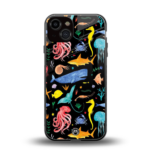 atomic ocean back phone cover | glass case for iphone 13