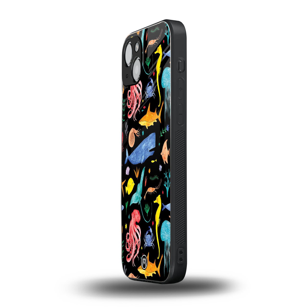 atomic ocean back phone cover | glass case for iphone 14 plus