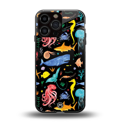atomic ocean back phone cover | glass case for iphone 14 pro max