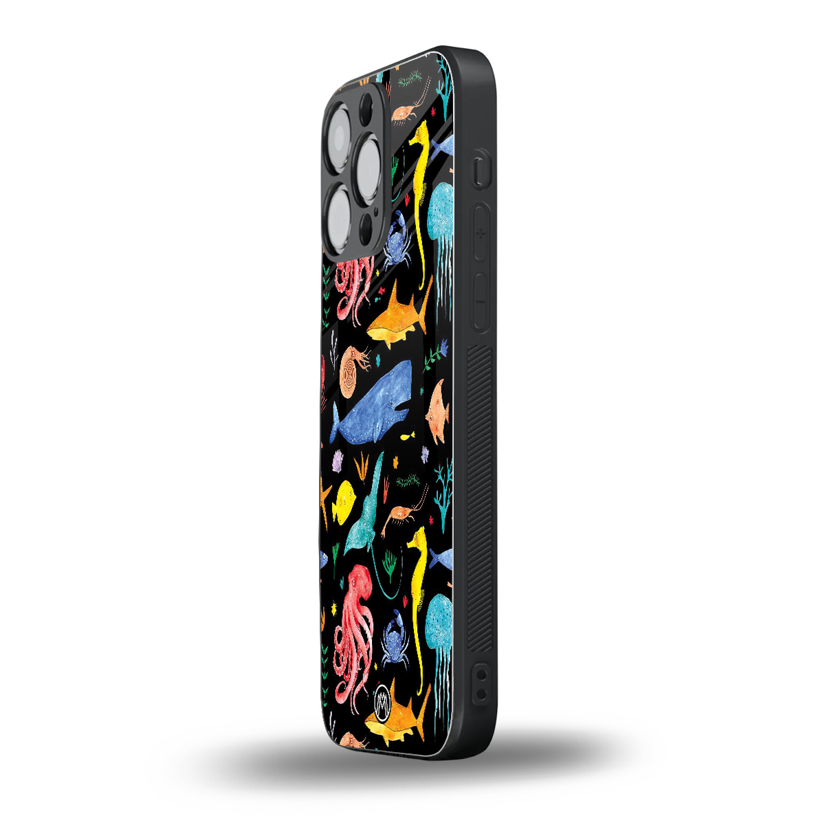 atomic ocean back phone cover | glass case for iphone 15 pro max