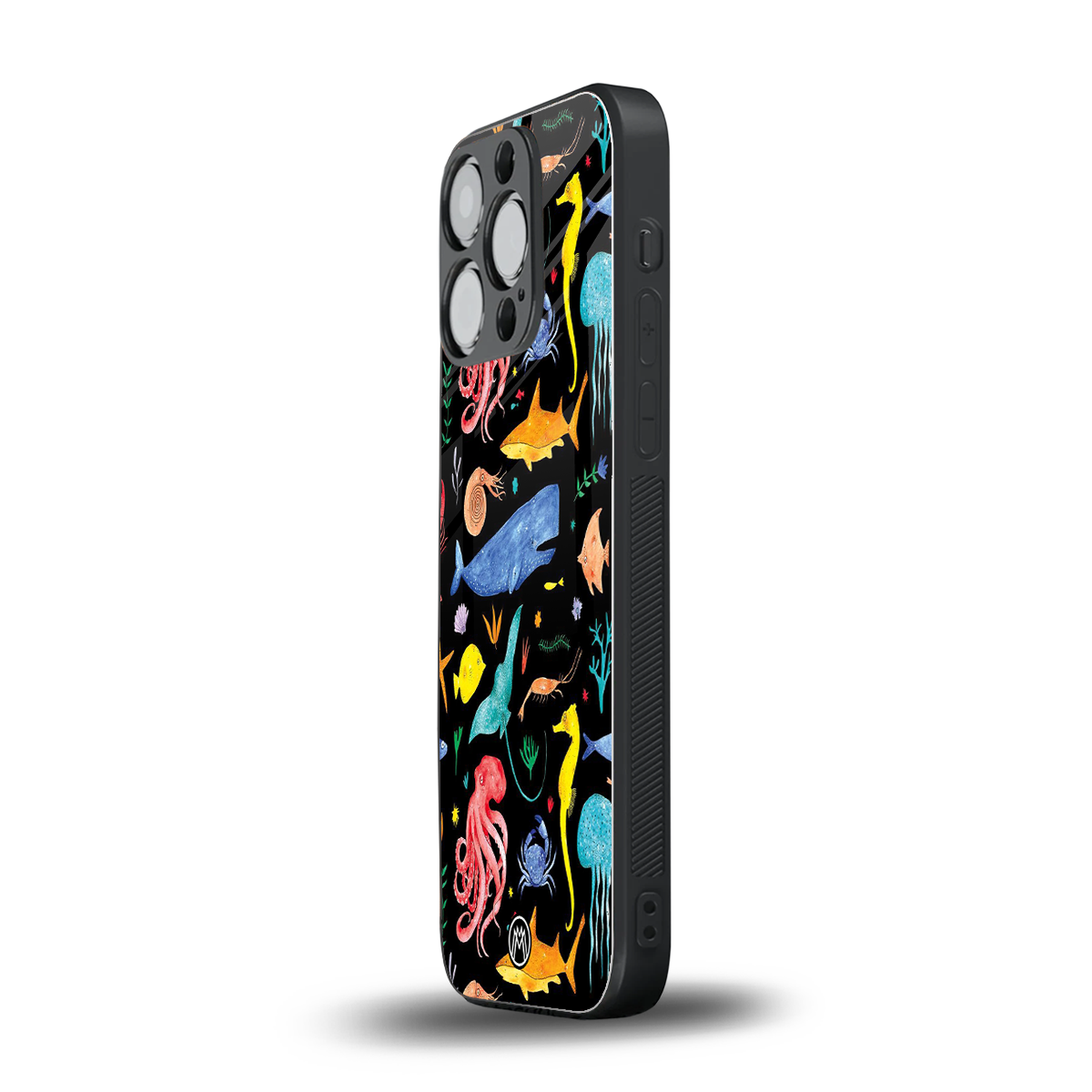 atomic ocean back phone cover | glass case for iphone 15 pro