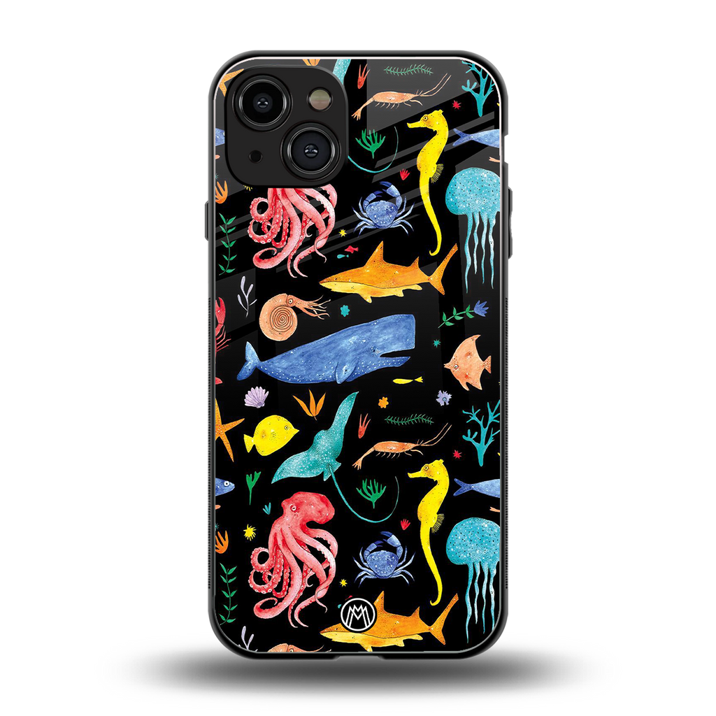 atomic ocean back phone cover | glass case for iphone 15