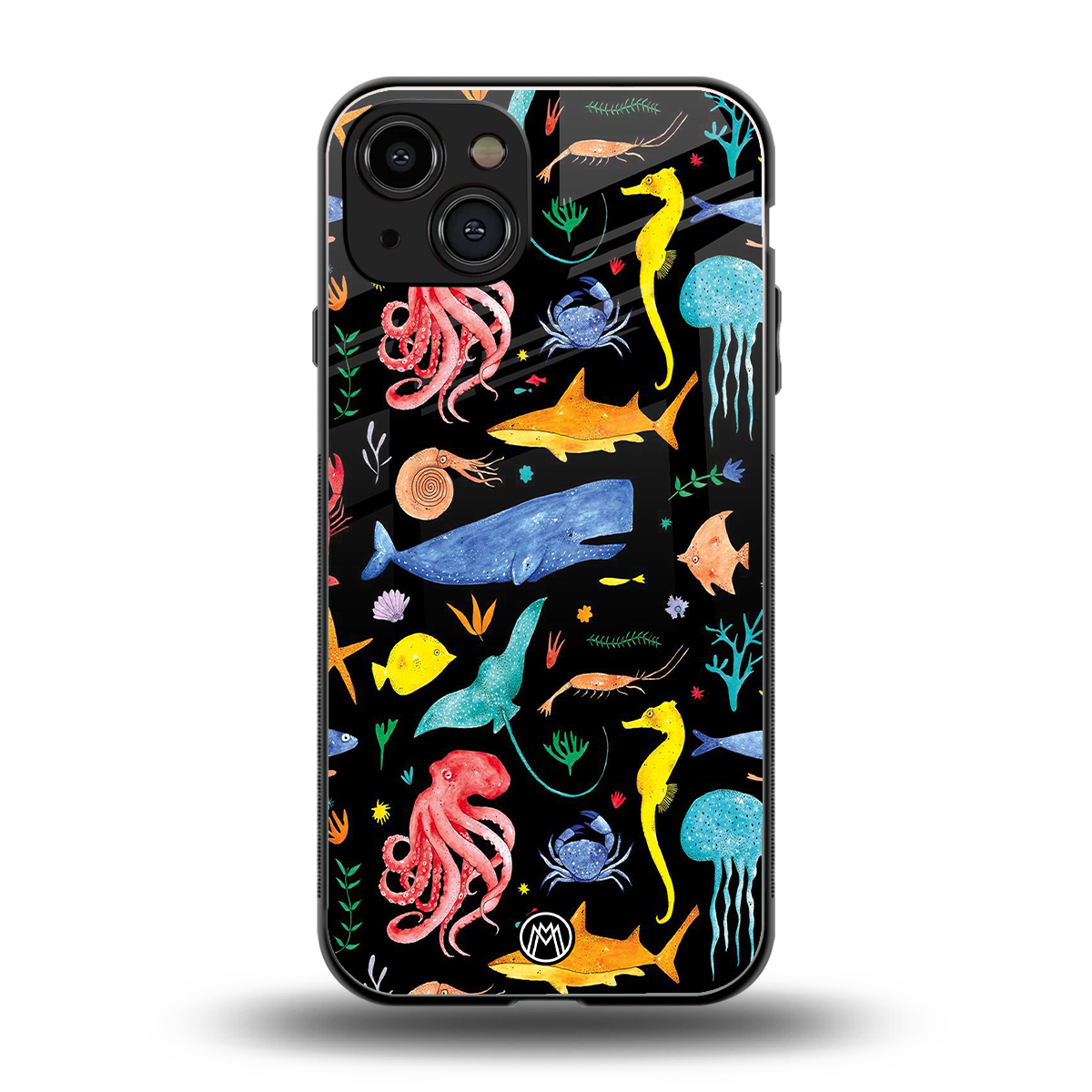 atomic ocean back phone cover | glass case for iphone 15
