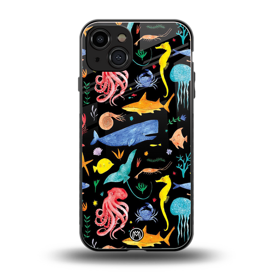 atomic ocean back phone cover | glass case for iphone 15
