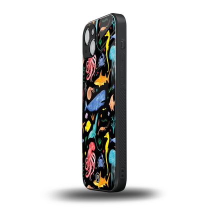 atomic ocean back phone cover | glass case for iphone 15