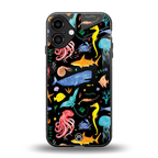 atomic ocean back phone cover | glass case for iphone 16 plus