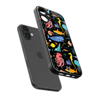atomic ocean back phone cover | glass case for iphone 16 plus