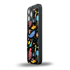 atomic ocean back phone cover | glass case for iphone 16 pro max