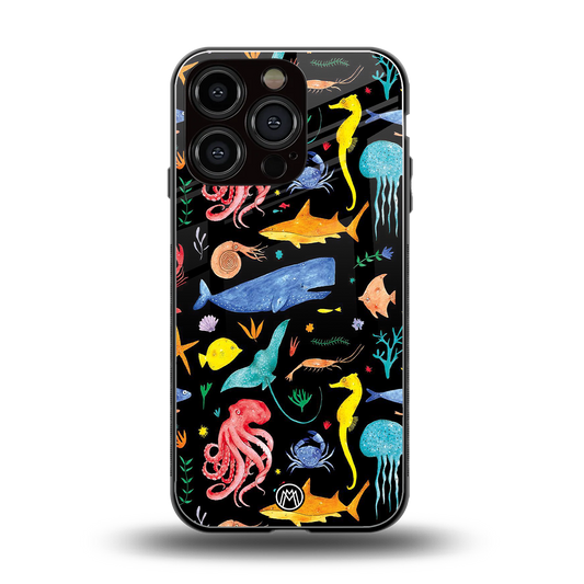 atomic ocean back phone cover | glass case for iphone 16 pro