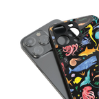 atomic ocean back phone cover | glass case for iphone 16 plus