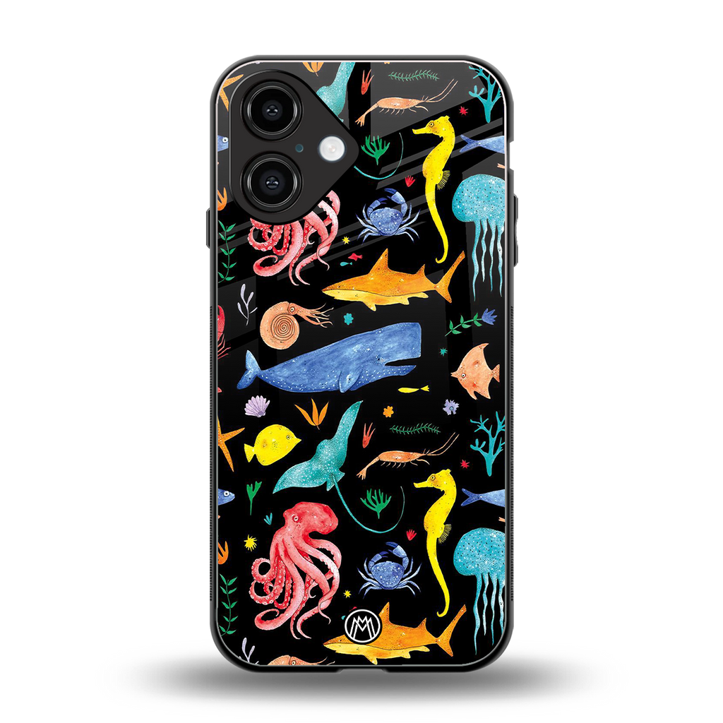 atomic ocean back phone cover | glass case for iphone 16