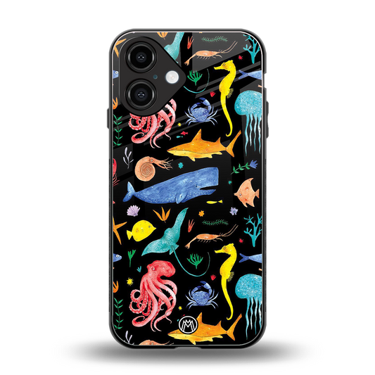 atomic ocean back phone cover | glass case for iphone 16