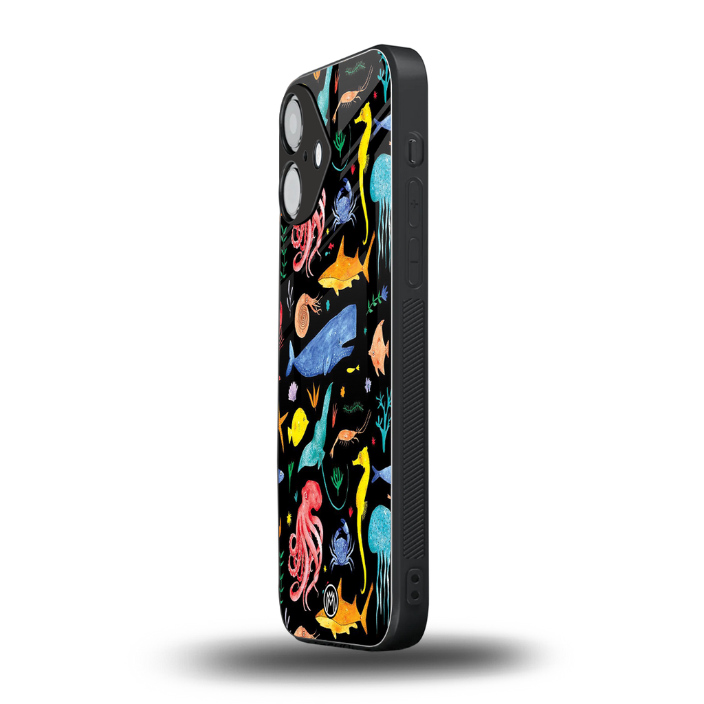 atomic ocean back phone cover | glass case for iphone 16