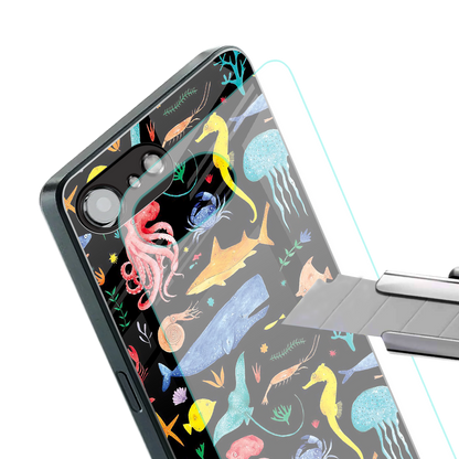 atomic ocean back phone cover | glass case for iphone 16e