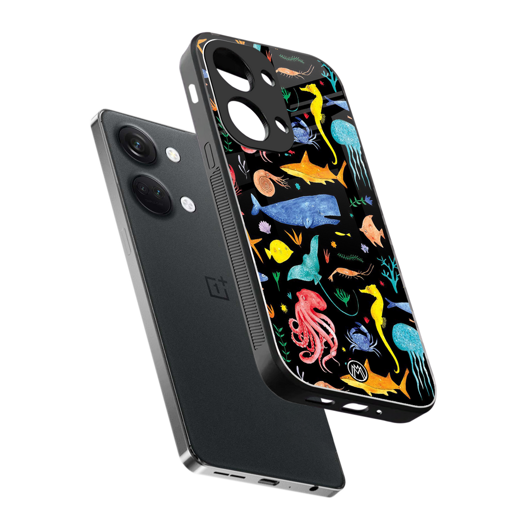 atomic ocean back phone cover | glass case for oneplus nord 3