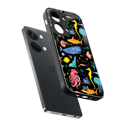 atomic ocean back phone cover | glass case for oneplus nord 3