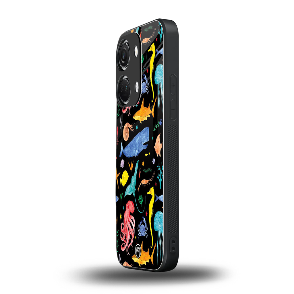 atomic ocean back phone cover | glass case for oneplus nord 3
