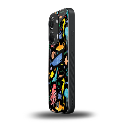 atomic ocean back phone cover | glass case for oneplus nord 3