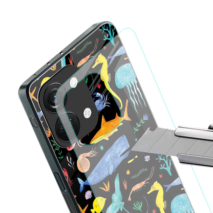 atomic ocean back phone cover | glass case for oneplus nord 3