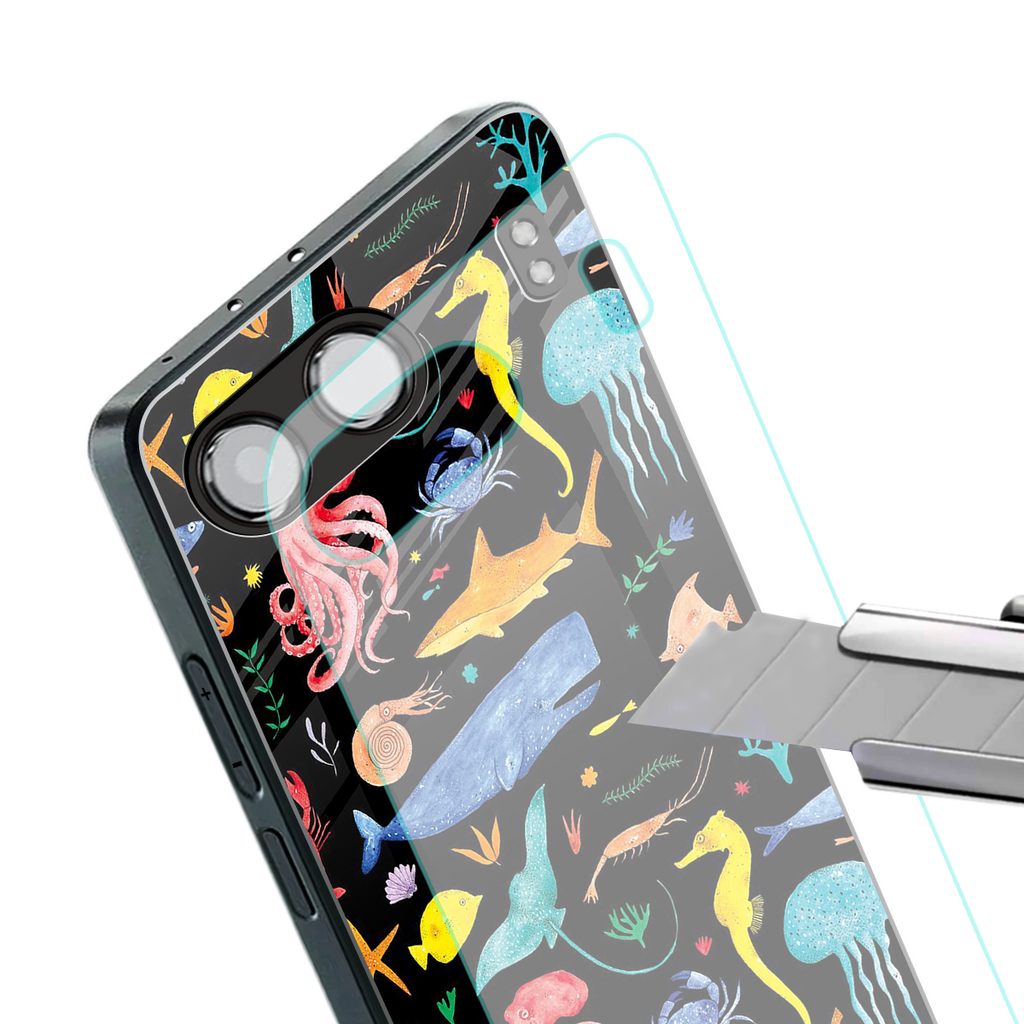 atomic ocean back phone cover | glass case for oneplus nord 4