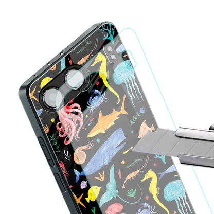 atomic ocean back phone cover | glass case for oneplus nord 4