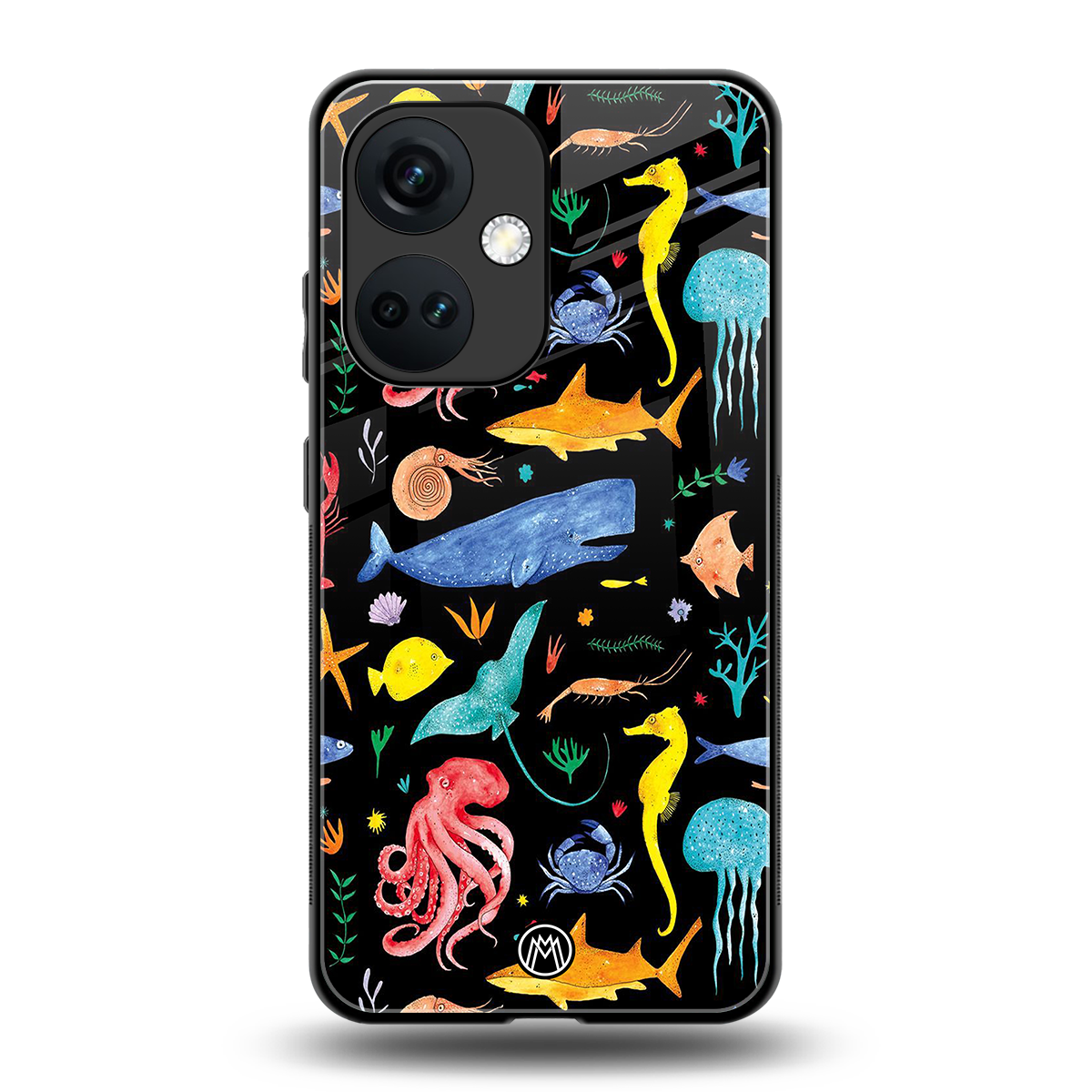 atomic ocean back phone cover | glass case for oneplus nord ce 3