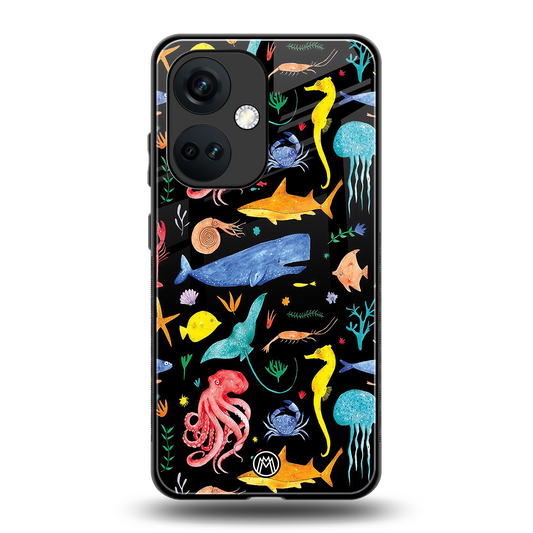 atomic ocean back phone cover | glass case for oneplus nord ce 3