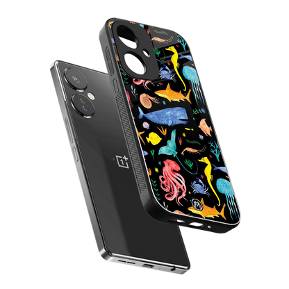 atomic ocean back phone cover | glass case for oneplus nord ce 3
