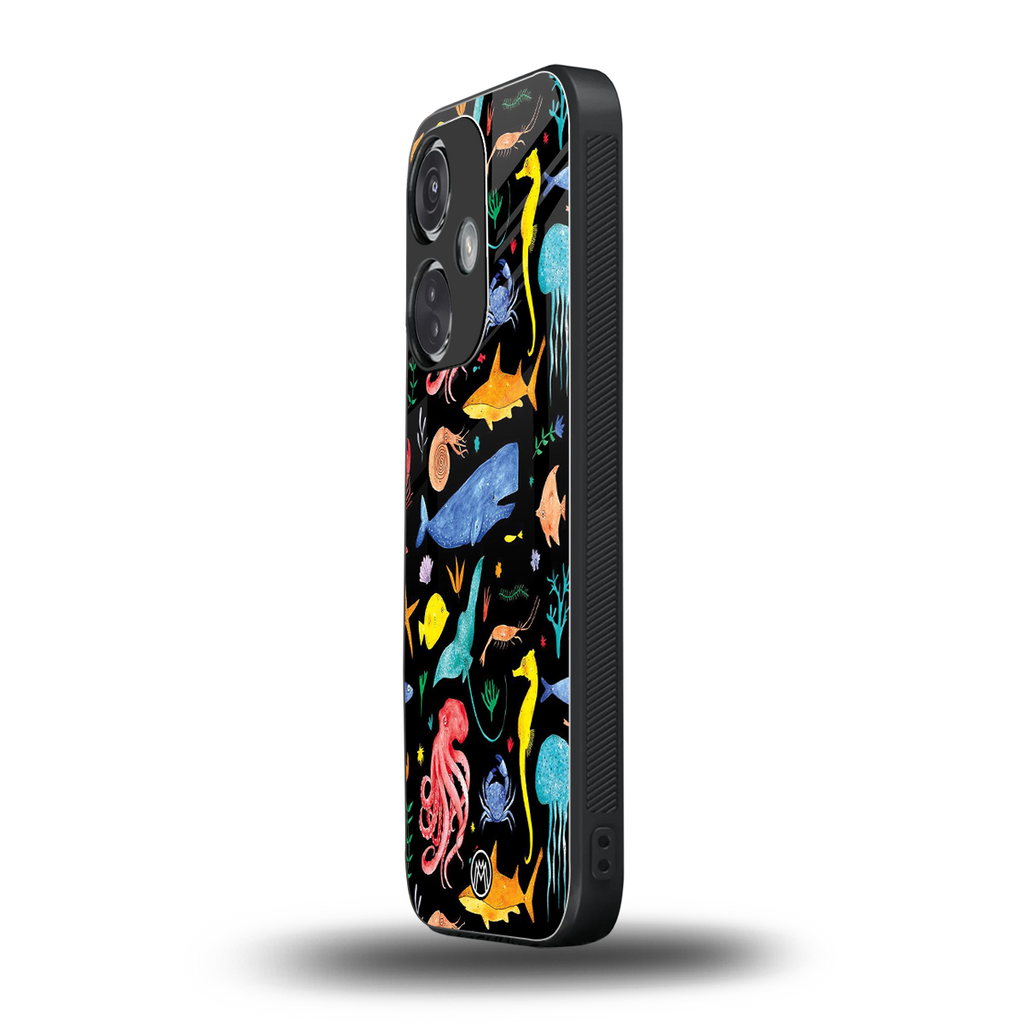 atomic ocean back phone cover | glass case for oneplus nord ce 3