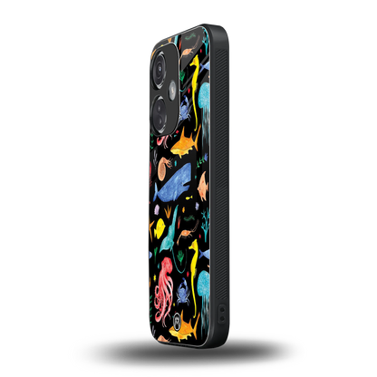 atomic ocean back phone cover | glass case for oneplus nord ce 3