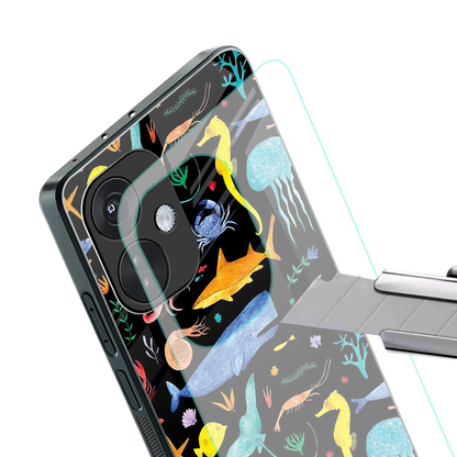 atomic ocean back phone cover | glass case for oneplus nord ce 3