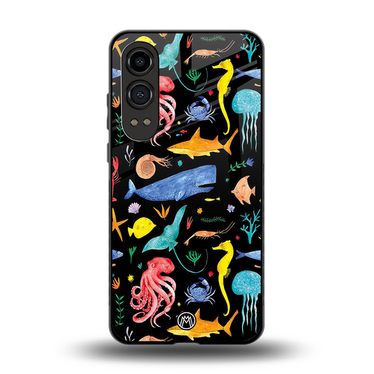 atomic ocean back phone cover | glass case for oneplus nord ce 4 lite