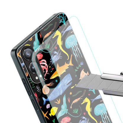 atomic ocean back phone cover | glass case for oneplus nord ce 4 lite