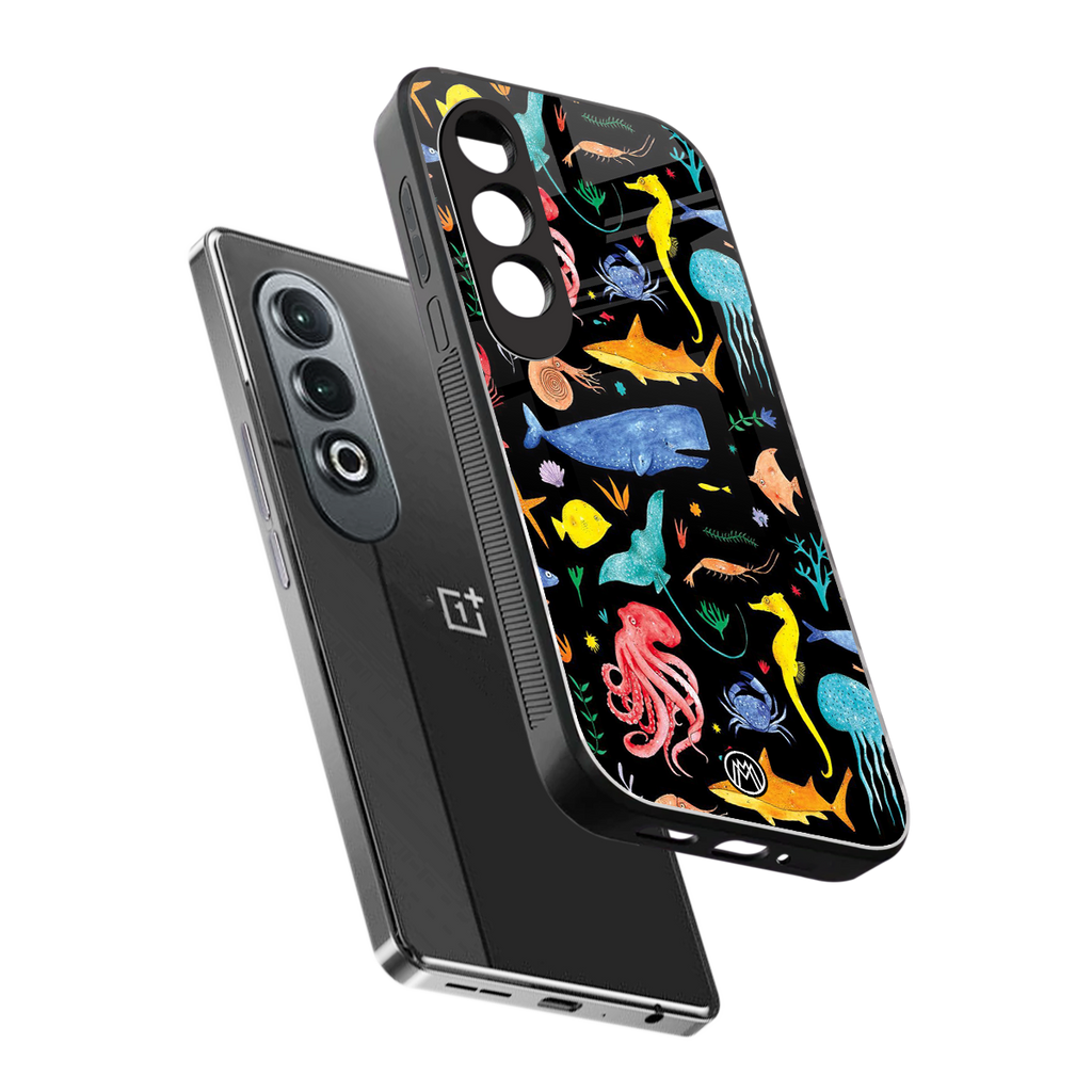 atomic ocean back phone cover | glass case for oneplus nord ce 4