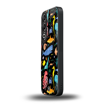 atomic ocean back phone cover | glass case for oneplus nord ce 4