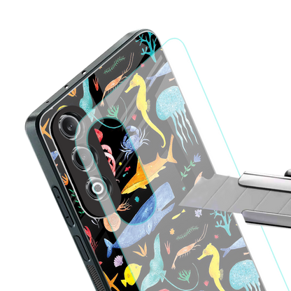 atomic ocean back phone cover | glass case for oneplus nord ce 4