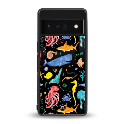 atomic ocean back phone cover | glass case for google pixel 6 pro
