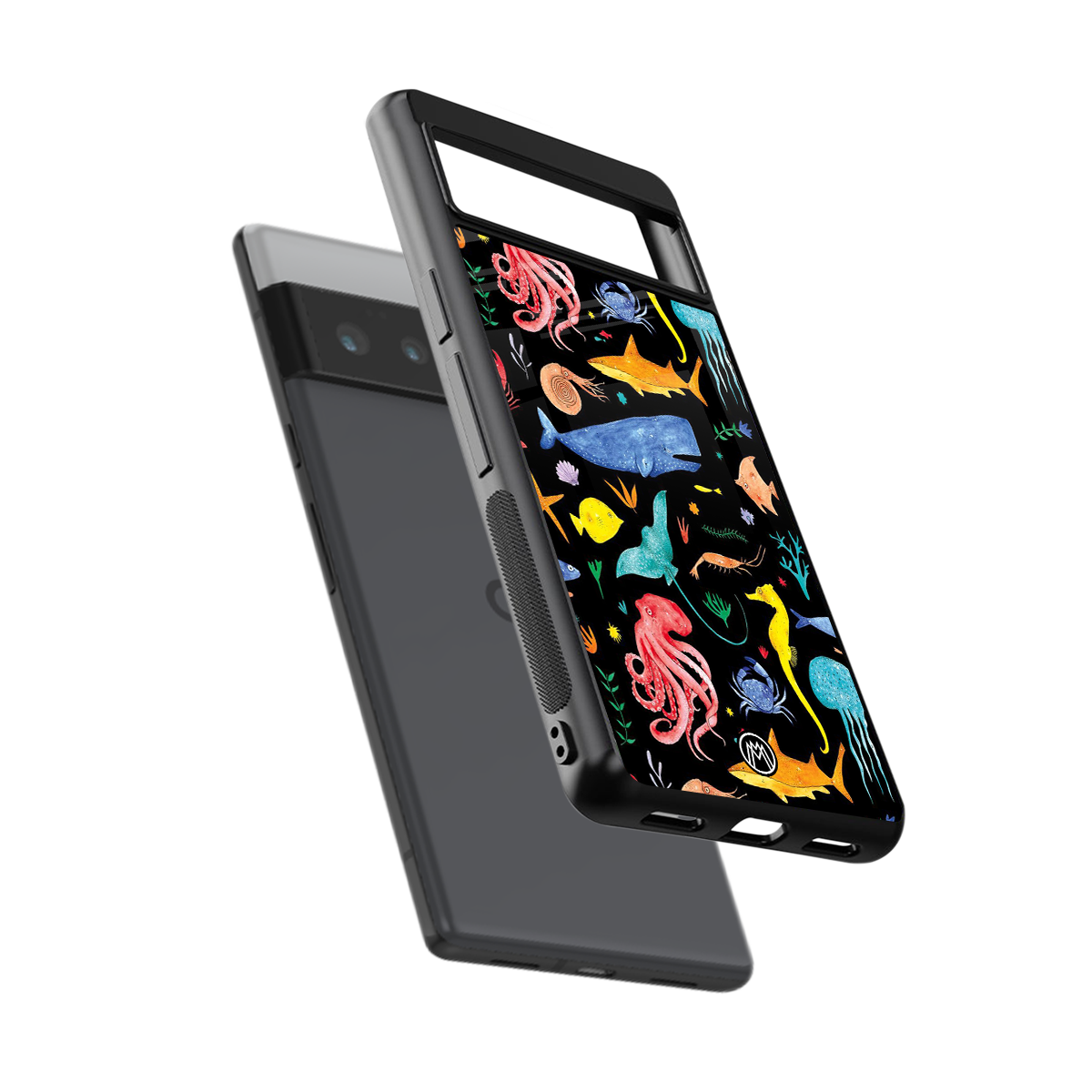 atomic ocean back phone cover | glass case for google pixel 6 pro